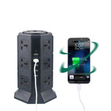 Regleta 8/12 tomas con carga USB enchufe europeo