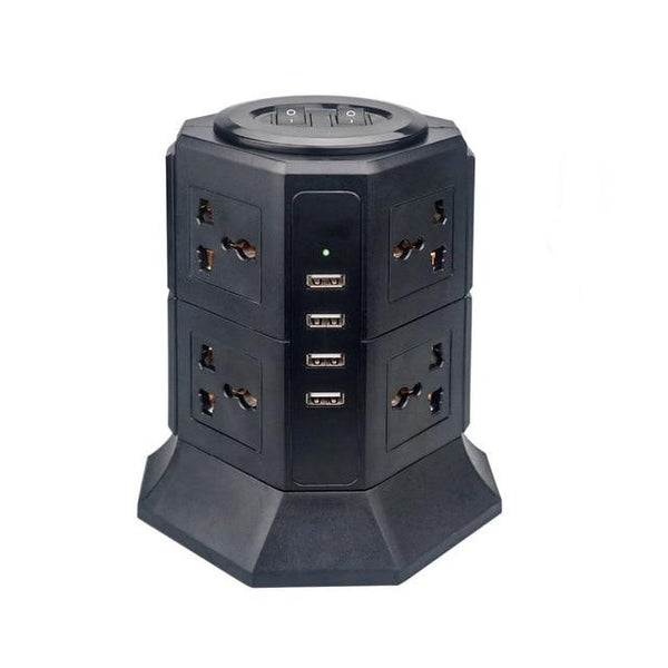 Regleta 8/12 tomas con carga USB enchufe europeo
