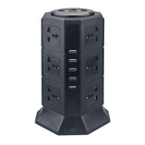 Regleta 8/12 tomas con carga USB enchufe europeo