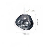 Modern E27 Art Deco Glass Pendant - MELTING