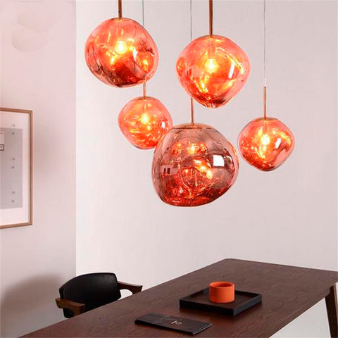 Modern E27 Art Deco Glass Pendant - MELTING
