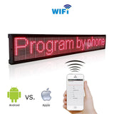 Panneau Programmable Wifi Publicitaire LED 101 cm, USB pour Intérieur, Android & iOS