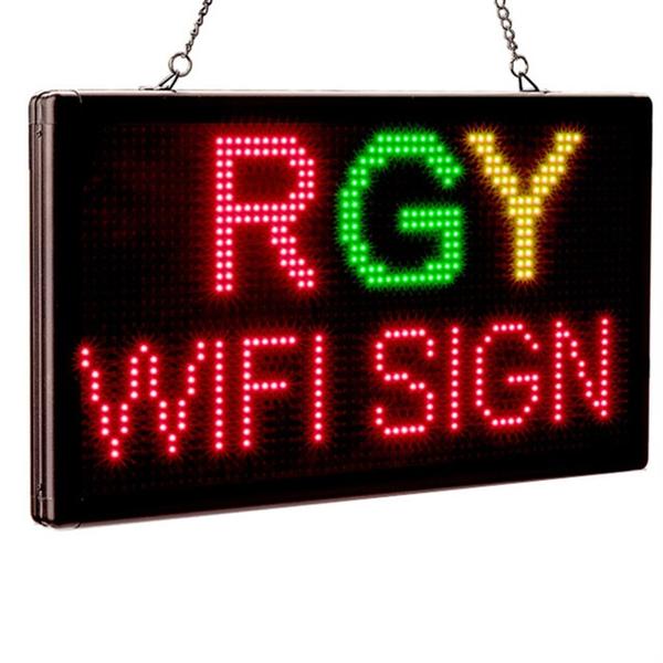 Panneau Publicitaire à Affichage Programmable LED Wifi 33 cm 2 lignes
