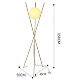 Lampadaire Trépied Moderne avec Globe en Cristal - ALINA