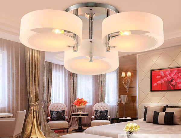 Plafonnier Moderne en Rond à une ou plusieurs Lampes E27 LED