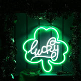 Néon Trèfle Lucky, lampe LED USB