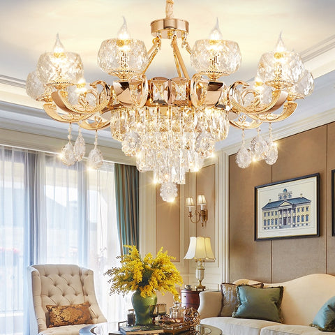 Lustre Vintage en Cristal de style Baroque - FANTAISIA