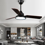 Ventilateur de Plafond Lumineux à LED avec télécommande en Bois - WINDKA