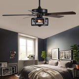 Ventilateur de Plafond en Bois avec Lumière, DC avec télécommande 126 cm - PLEXCO