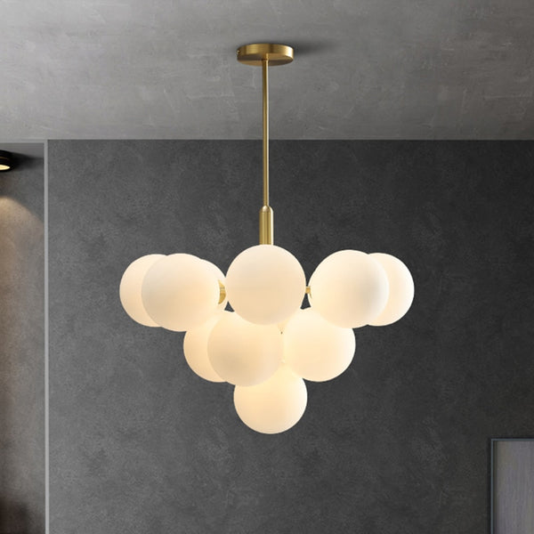 Plafonnier avec Globes en Verre en forme de nuage - NUBILUXE