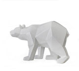 Sculpture d’Ours Géométrique en Résine Pour la Décoration Intérieure