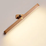 Applique murale sans fil pour couloir, tête de miroir en bois, aimant USB de fixation