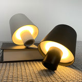 Lampe de Table Rechargeable Design LED Noir et Blanche pour Restaurant - PÉQINO