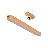 Applique murale sans fil pour couloir, tête de miroir en bois, aimant USB de fixation