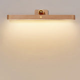 Applique murale sans fil pour couloir, tête de miroir en bois, aimant USB de fixation