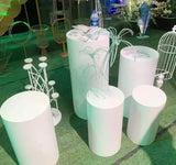 Socles, Piédestales de forme Cylindriques pour Décoration Évènements, Mariage...