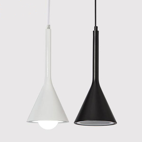 Suspension Design Minimaliste Noir et Blanche E27 - LAUREL