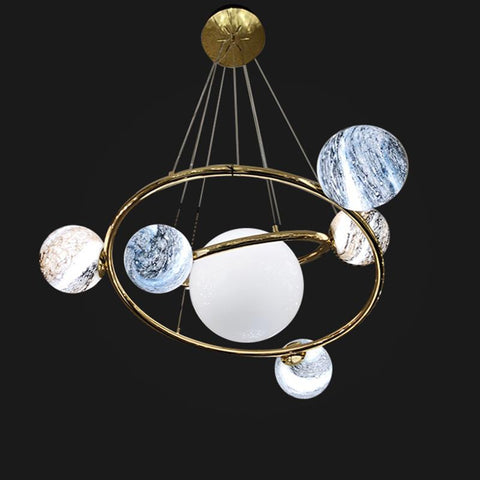 Suspension Design avec Boules de Verre - Terre Errante