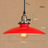 Suspensions Industrielles Rétro Rouge, Noir, Vertes, Blanches en Fer - THEOPHILE