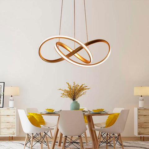 Suspension LED Design Moderne Or, Blanc, Noir - AMIONID