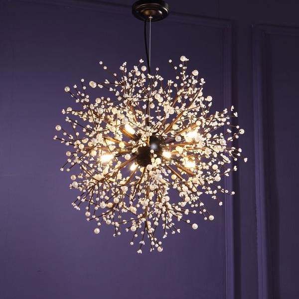 Suspension LED Moderne en Feu d’Artifice de Cristal - ARNELLA