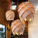 Pine Cone Wooden Pendant - HELGA