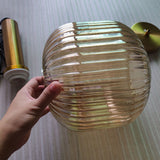 Suspension Colorée Vintage en Verre Strié et Laiton - MENELA
