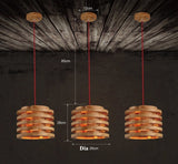 Rustic Wooden Pendant - ANIKA