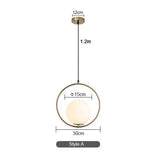 Suspension Minimaliste LED en Boule de Verre