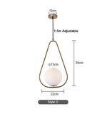 Suspension Minimaliste LED en Boule de Verre
