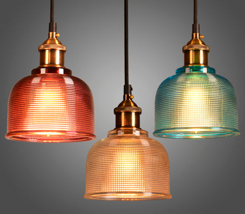 Vintage Colored Glass Pendant - AGORA