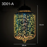 Suspension Moderne Industrielle Brillant 3D En Verre