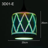 Suspension Moderne Industrielle Brillant 3D En Verre
