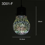 Suspension Moderne Industrielle Brillant 3D En Verre