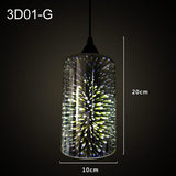 Suspension Moderne Industrielle Brillant 3D En Verre