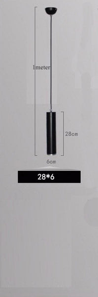 Modern LED Suspension in Cylinder Tube - BALLET