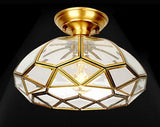 Modern LED Glass and Copper Pendant - SUZANNE