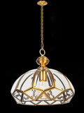Modern LED Glass and Copper Pendant - SUZANNE