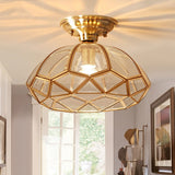 Modern LED Glass and Copper Pendant - SUZANNE