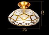 Modern LED Glass and Copper Pendant - SUZANNE