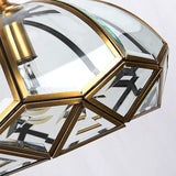 Modern LED Glass and Copper Pendant - SUZANNE