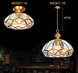 Modern LED Glass and Copper Pendant - SUZANNE