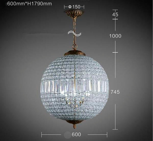 Suspension Luxe Sphérique en Cristal - MAHAL