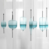 Suspension Colorée en Bleu/Blanc Radiant