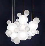 Suspension avec Globes en Verre Dépolis, Suspension Originale - ANNOUK