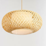 Suspension en Cage de Bambou 50 cm E27 - LINNA