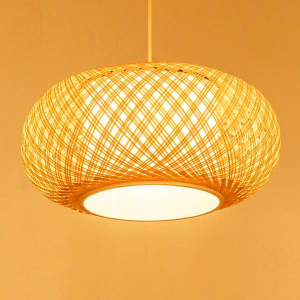 Suspension en Cage de Bambou 50 cm E27 - LINNA