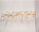 Suspension en Cristal à Branches en Or