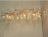 Suspension en Cristal à Branches en Or