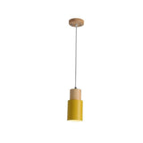 Lámparas colgantes de madera de colores nórdicos E27